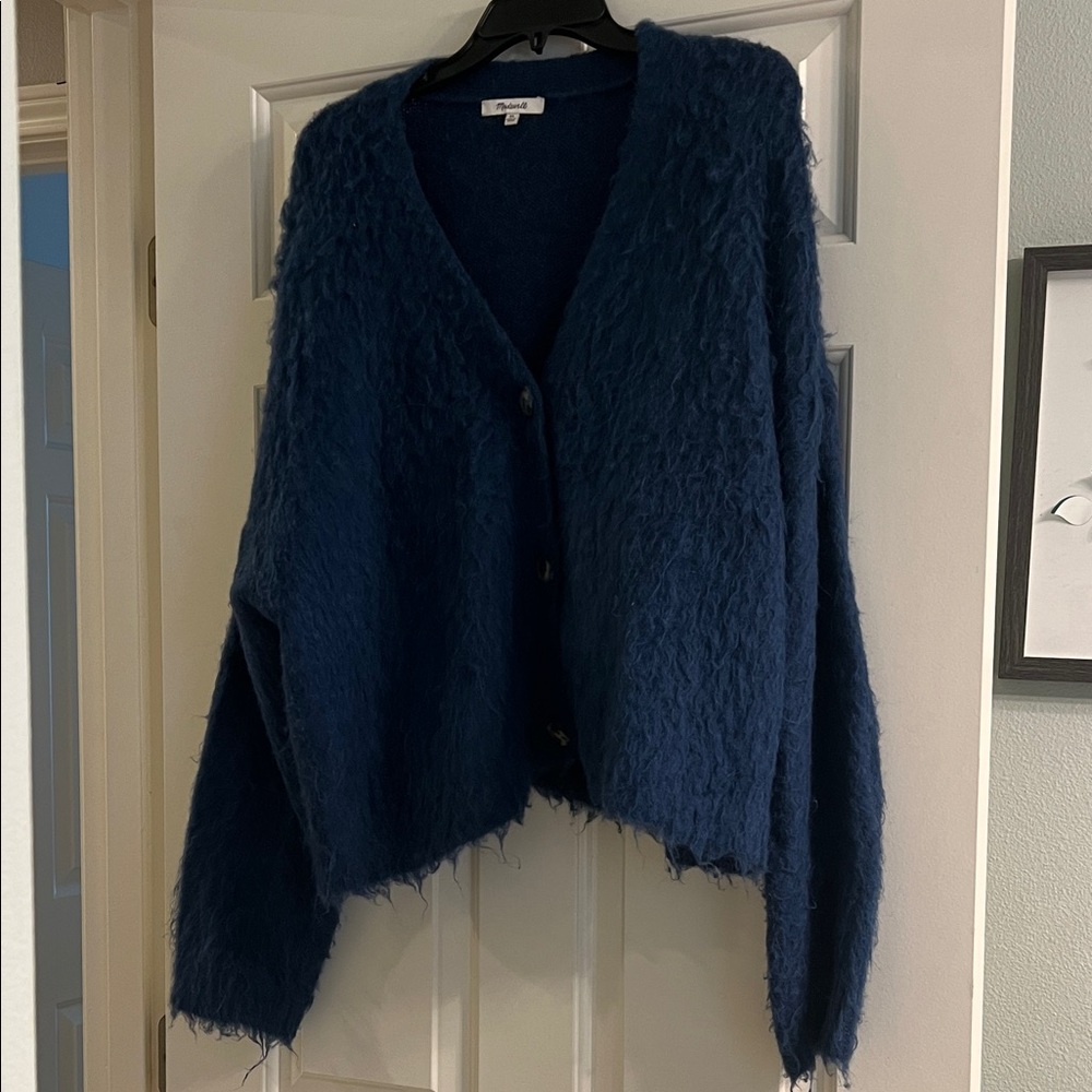 Madewell Alpaca- wool blend jewel blue Cardigan